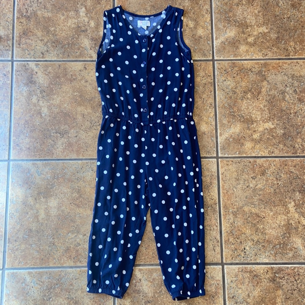 The Children’s Place Polka Dot Navy Blue Jumpsuit